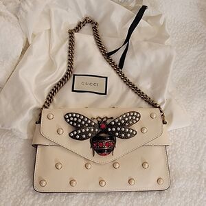 Gucci Mini Pearl Queen Margaret Broadway Bag – Off White Leather